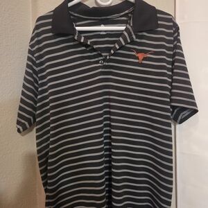 Knights Apparel Black and White Texas Longhorn Polo